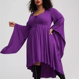Chic High-Low Purple Dress